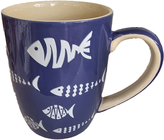Mug with Fish design (Purple)