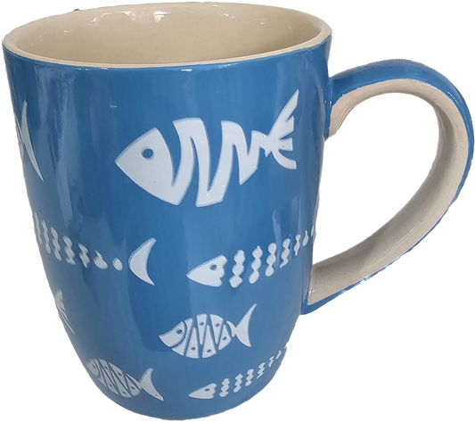 Mug with Fish design (Blue)