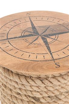 Compass Rose Wood Table
