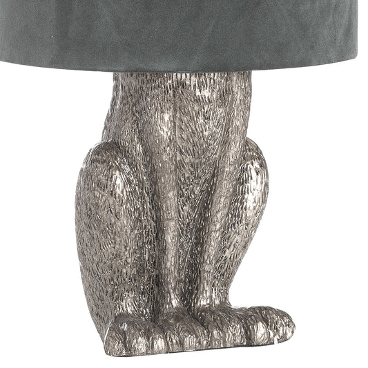 Animal Table Lamp - Silver Hare